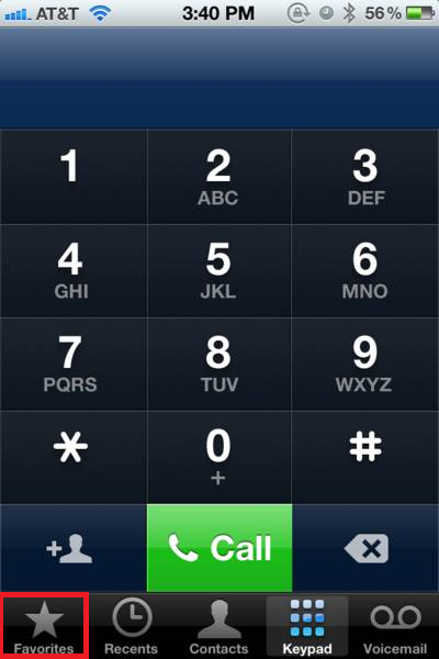 Screen shot Dial Pad