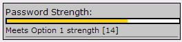 Option 1 (yellow) for Password Strength.