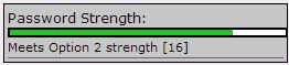 Option 2 (green) for Password Strength.