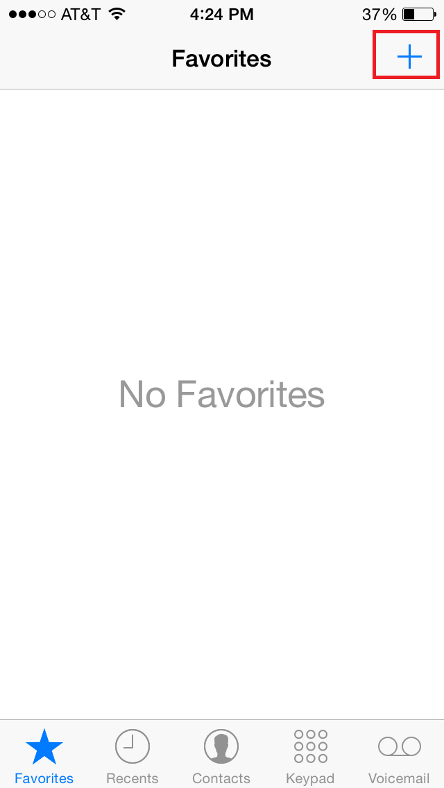 image of the Adding Favorite Contacts