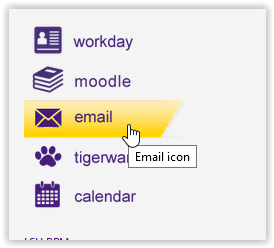 the email button in the top left-hand corner